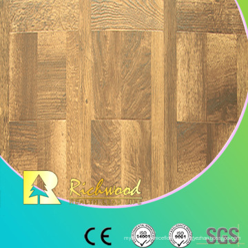 12.3mm AC4 Woodgrain textura nogal encerado con bordes Laminbate suelo